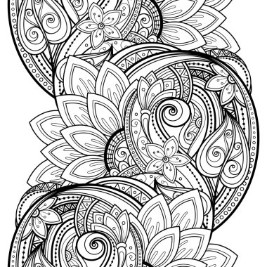 Kusursuz tek renkli çiçekli desen.