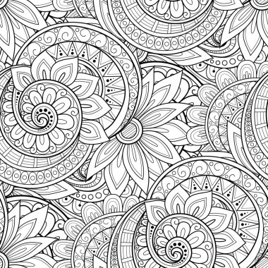 Kusursuz tek renkli çiçekli desen.