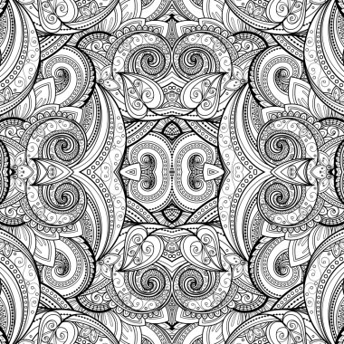 Soyut siyah ve beyaz kabile desen