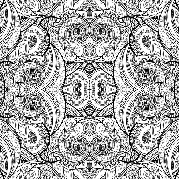 Modèle tribal abstrait noir et blanc — Image vectorielle