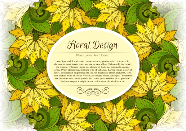 Modèle floral coloré — Image vectorielle