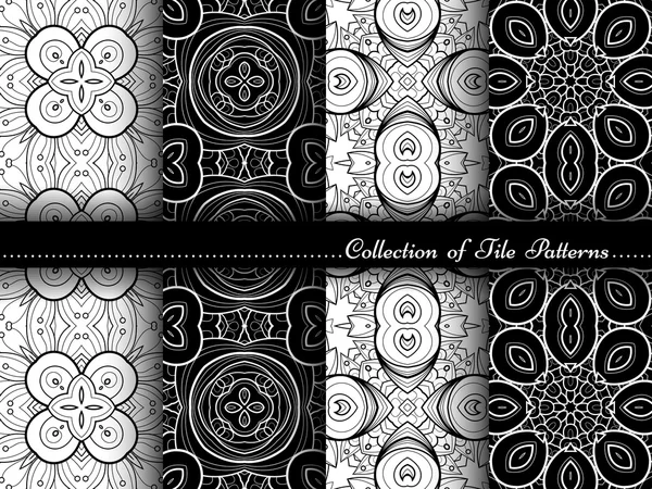Collection of Seamless Vintage Patterns — Stock Vector