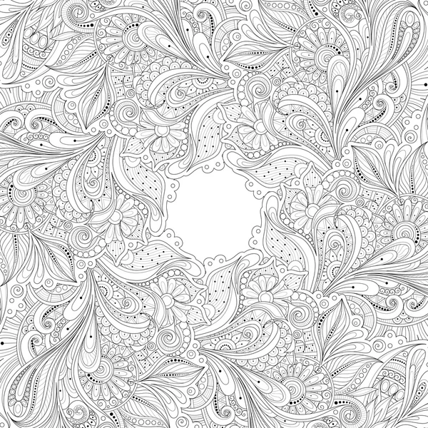 Fond floral monochrome — Image vectorielle