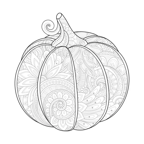 Calabaza decorativa con hermoso patrón — Vector de stock