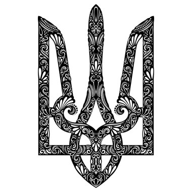 vektör dekoratif Ukraynalı trident