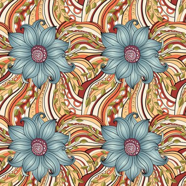 Sorunsuz çiçek desenli (vektör)