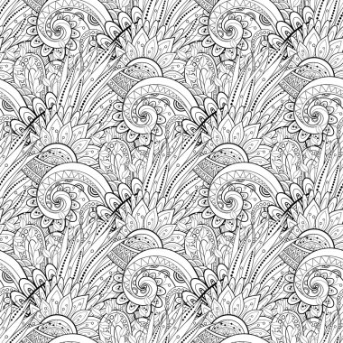 kesintisiz tek renkli çiçek desenli (vektör)