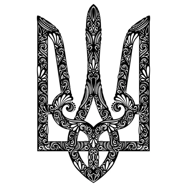 Vector decoratieve Oekraïense trident — Stockvector