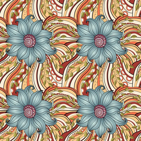 Patrón floral sin costuras (vector ) — Archivo Imágenes Vectoriales