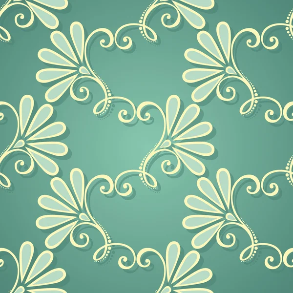 Seamless Floral Pattern (Vector) — Stock Vector