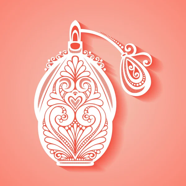 Perfume decorativo adornado — Vector de stock