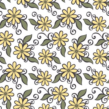 Sorunsuz çiçek desenli (vektör)