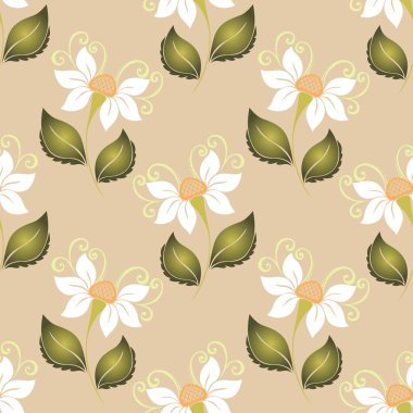 Sorunsuz çiçek desenli (vektör)
