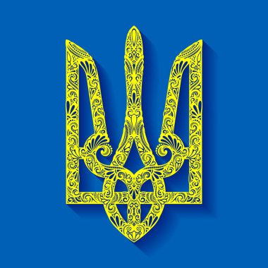 vektör dekoratif Ukraynalı trident