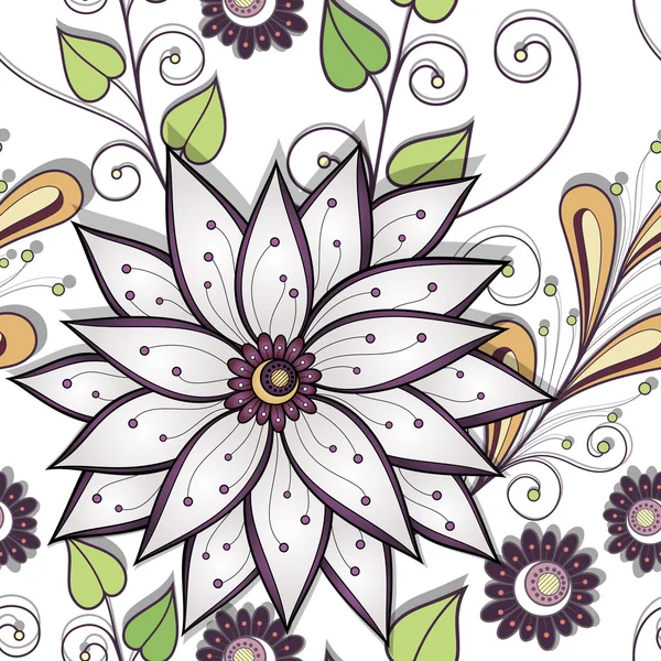Motif floral sans couture (vecteur ) — Image vectorielle