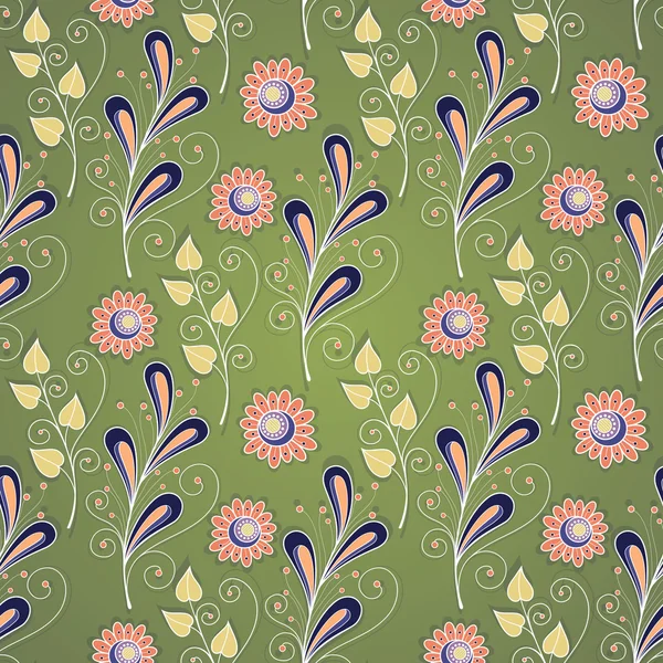 Motif floral sans couture (vecteur ) — Image vectorielle