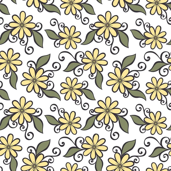 Motif floral sans couture (vecteur ) — Image vectorielle