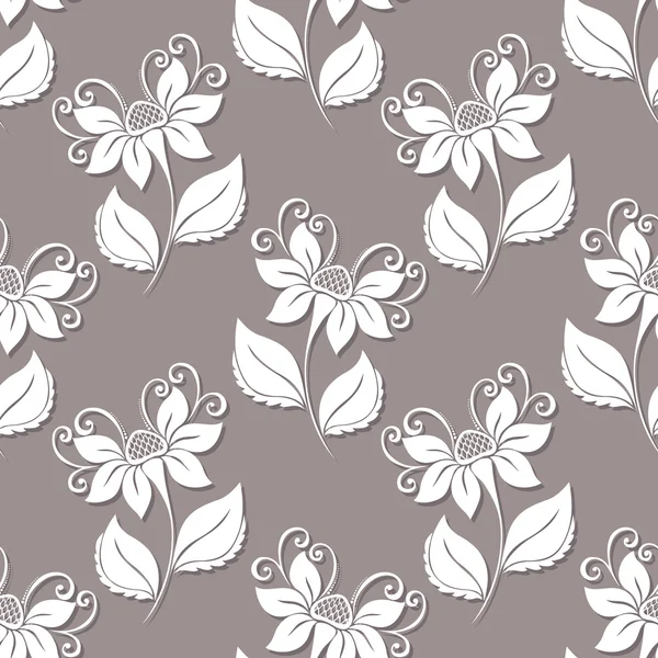 Patrón floral sin costuras (vector ) — Vector de stock