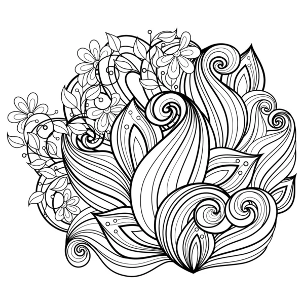 Monokrom floral bakgrund — Stock vektor