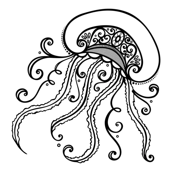 Abstract Sea Jellyfish — Stock Vector