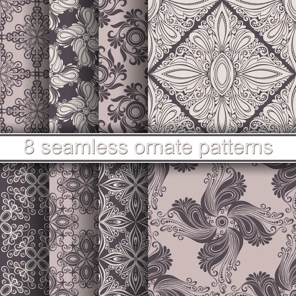 Ornate Patterns Set — Stock Vector