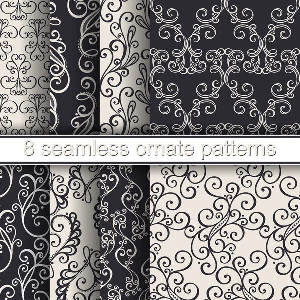 Ornate Patterns Set — Stock Vector