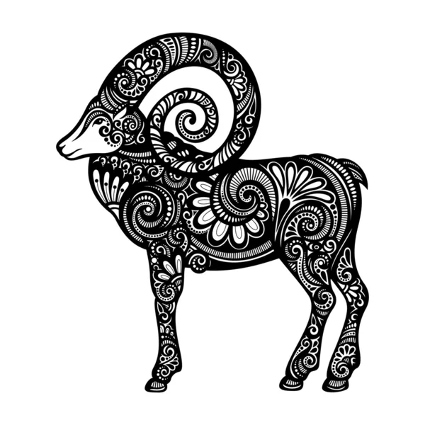 模様の羊 — ストックベクタ