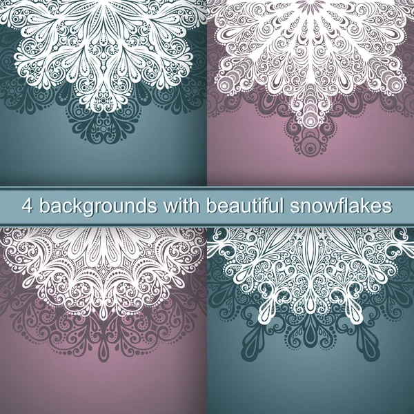 Dekorative Schneeflocken — Stockvektor