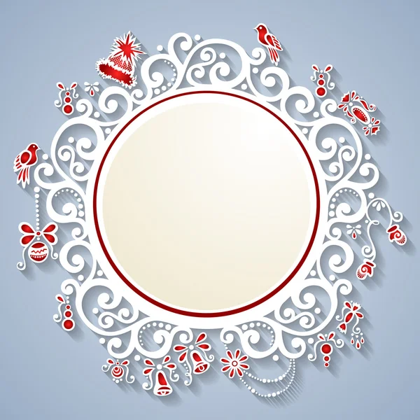 Decorative Holiday Frame — Stock Vector