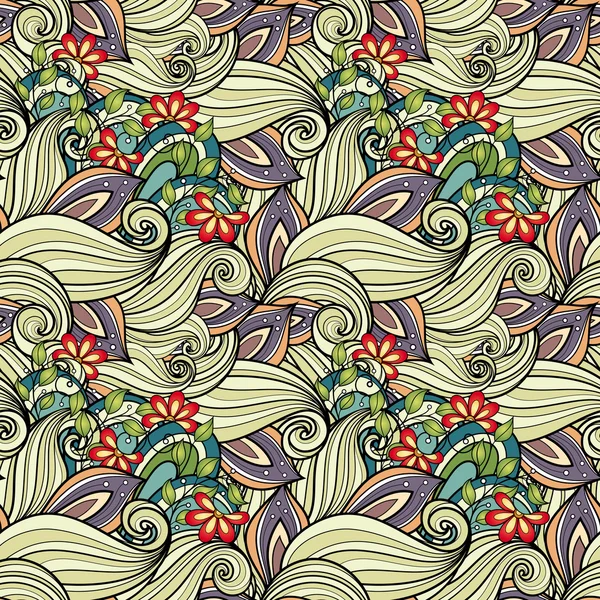 Patrón floral sin costuras — Vector de stock