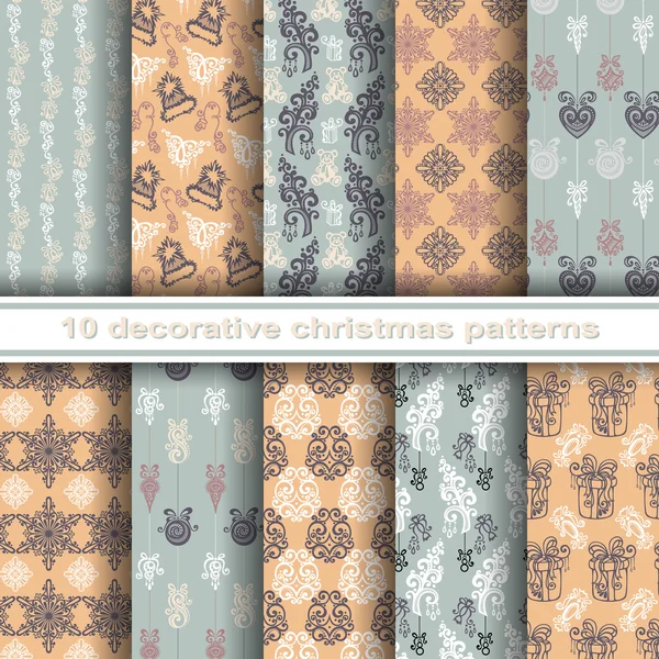 VeChristmas Patterns — Stock Vector