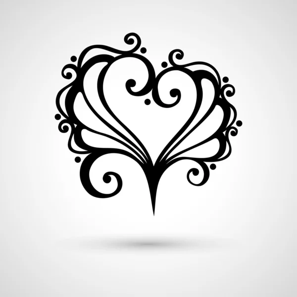 Floral heart — Stockvector