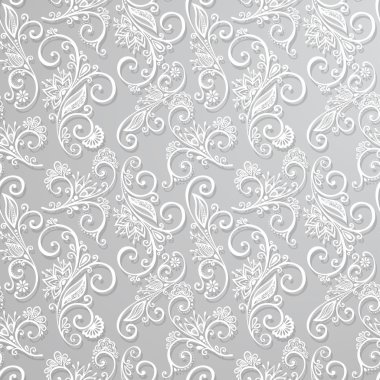 Dikişsiz süslü çiçek desenli