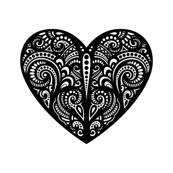 Deco Corazón floral — Vector de stock