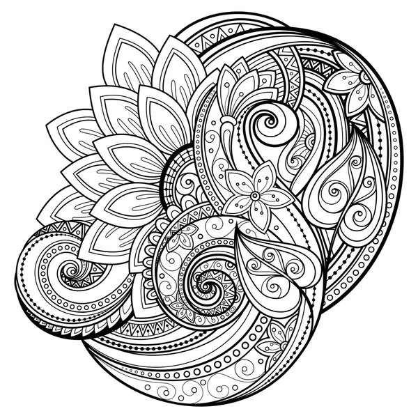 Fond floral monochrome . — Image vectorielle