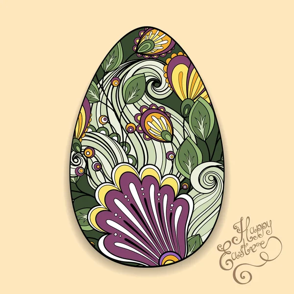 Цветочное пасхальное яйцо — стоковый вектор