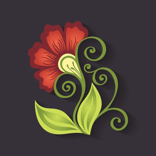 Krásný dekorativní barevný květ — Stockový vektor