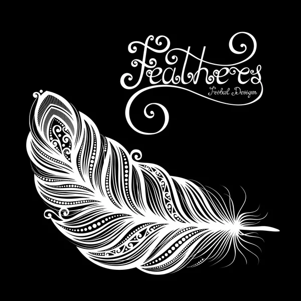 Peerless Decorative Feather — Stock Vector