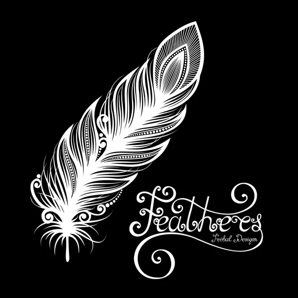 Peerless Decorative Feather — Stock Vector