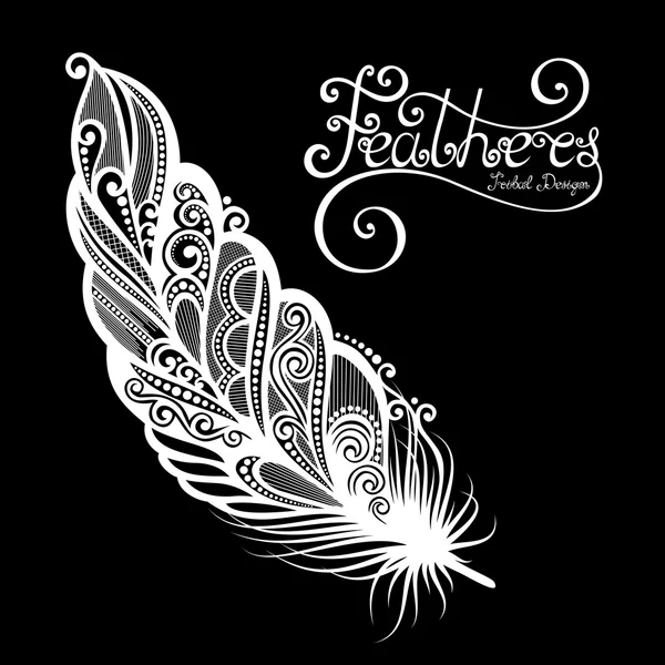 Peerless Decorative Feather Stock Vector