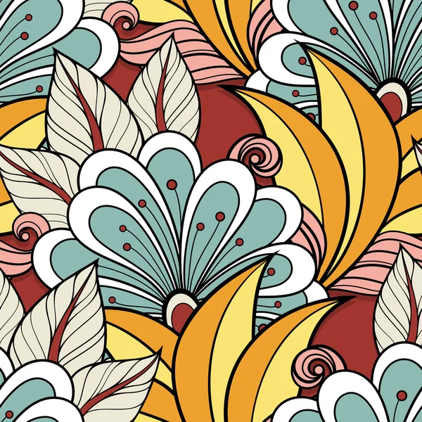 Барвистий безшовний квітковий візерунок — стоковий вектор
