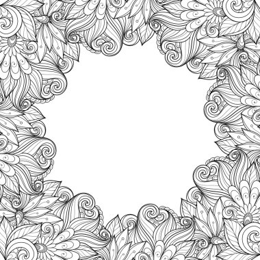 Sorunsuz soyut tek renkli çiçek desenli