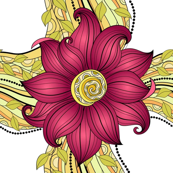 Kleurrijke naadloze bloemmotief — Stockvector