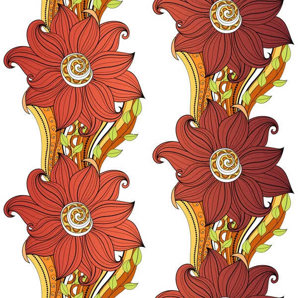 Patrón floral inconsútil colorido — Vector de stock