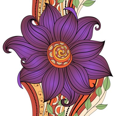 renkli kesintisiz çiçek desenli