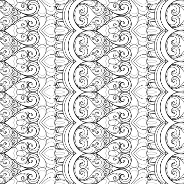 Seamless soyut tek renkli Tribal modeli