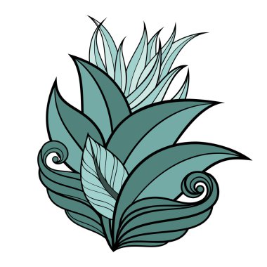 Renkli kontur yaprakları