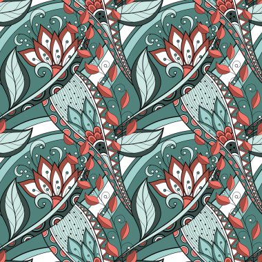 renkli kesintisiz çiçek desenli