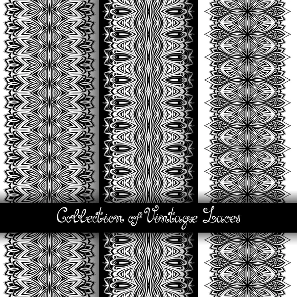 Set of  Seamless Vintage Patterns — Stock Vector