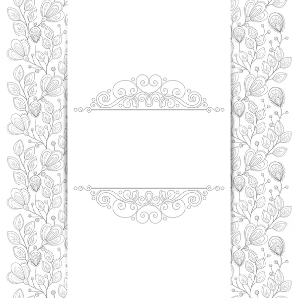 Monochrome Floral Background — Stock Vector